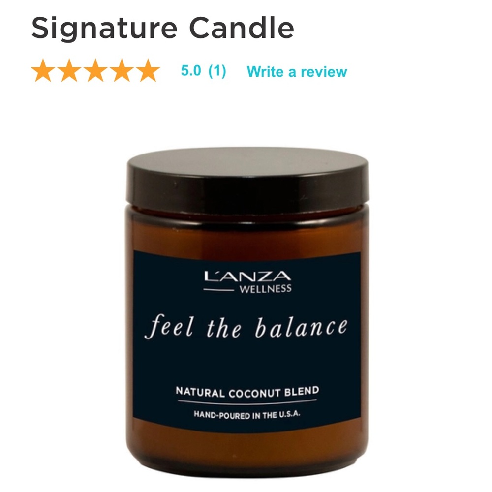 L’ANZA premium natural coconut blend candle